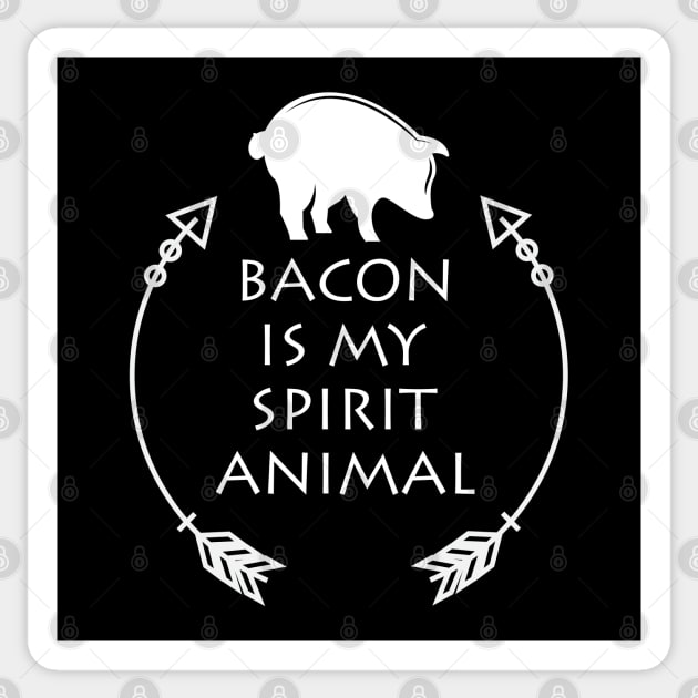 Bacon is my Spirit Animal Funny Pig Sticker by mstory